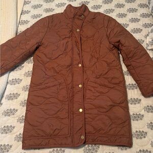 J. Crew Chestnut Quilted Puffer Coat